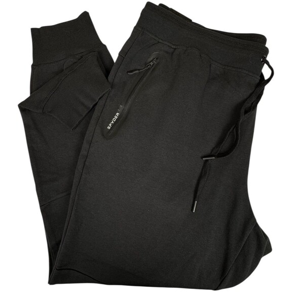 Spyder Mens XXL 2XL Black Jogger Sweatpant Tapered Active Reflective 1437826 New - Picture 4 of 9